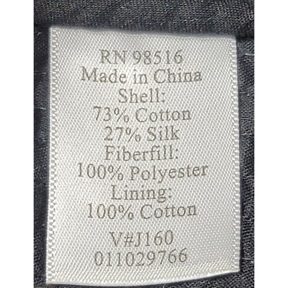 Coldwater Creek Black Channel Quilted Jacket 16 New Without Tags Lightweight - Picture 4 of 7